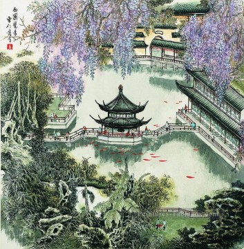  traditionnel - Cao renrong Parc de Suzhou au printemps Art chinois traditionnel